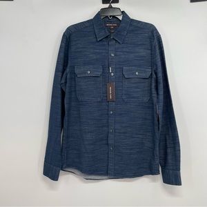NWT MICHAEL KORS Cotton  Slim Button Up Shirt   Size M New